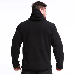 Men's Black Fleece <b>Jacket</b> Windproof Turtleneck Zipper Closure Workwear Style <b>Winter</b> Men's Regular Sleeve <b>Jackets</b> men's <b>jackets</b> - Product Image 6