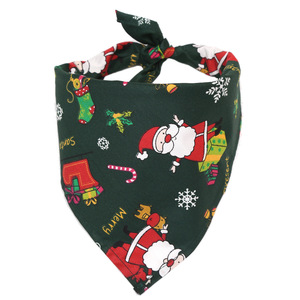 Bandana de Noël pour animaux de compagnie par sublimation, imprimé flocon de neige réversible, écharpe triangulaire, accessoires en gros - Product Image 2
