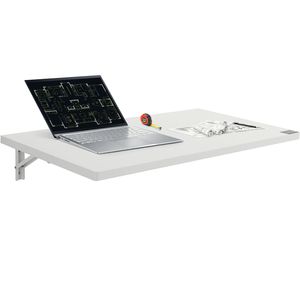 Tavolo Pieghevole Moderno da Parete 35,4 X 19,7 Pollici, Scrivania Flottante con Supporto in Ferro, Scrivania Pieghevole per Spazi Ristretti - Product Image 1