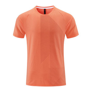 T-shirt de compression pour homme à manches courtes, haut de sport athlétique pour la gym et l'entraînement, coupe régulière, tricoté, séchage rapide, respirant - Product Image 1