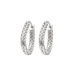 BOHEMIAN 925 STERLING SILVER PLATED HOOP <b>EARRINGS</b> FOR WOMEN ELEGANT ANNIVERSARY JEWELRY GIFTS LIGHTWEIGHT CLASSIC DAILY ACCESSOR - Product Image 1
