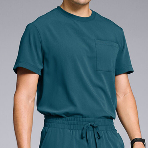 Tenues médicales imperméables Bestex pour hommes, une pièce, col en V personnalisé, trois poches, en Spandex et Rayonne, pour infirmiers, avec imprimé - Product Image 6