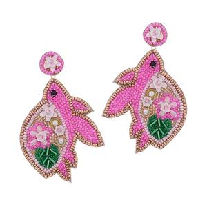 Pendientes de bordado con cuentas, elegantes y muy vendidos, perfectos para atuendos casuales y festivos, disponibles en colección de gran cantidad. - Product Image 3