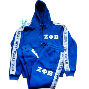 Zeta Phi Beta Sorority Embroidery Women Polyester Fleece Tracksuit | ZPB Sorority Embroidered <b>Ladies</b> Custom Made <b>Jogging</b> <b>Suit</b> - Product Image 5