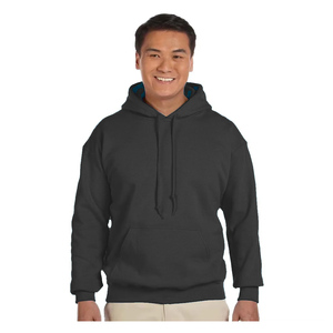 Sudadera con Capucha para Hombre, Color Gris Oscuro, Tejido Grueso, Informal, Manga Larga, Mezcla de Algodón, con Bolsillo Delantero, Ropa Personalizada - Product Image 1