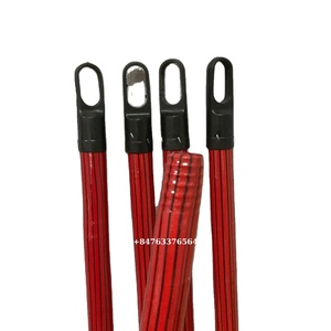 1.2m PVC enduit rayure balai tête marqué poils plastique pelle à poussière nettoyage facile bois balai ménage extérieur outil de nettoyage - Product Image 3