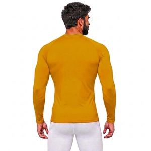 Chemise de protection UV pour homme, manches longues, couleur moutarde, séchage rapide, spandex/nylon, antibactérienne, écologique - Product Image 2