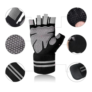 Gants de musculation pour hommes et femmes, prix de gros, gants de fitness réglables, logo personnalisé - Product Image 6