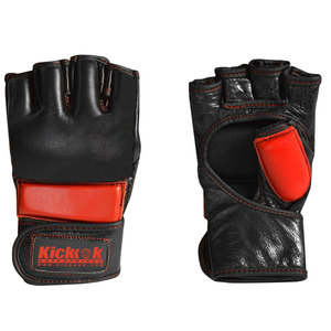 Gants de MMA en cuir souple, structure à paume ouverte, antidérapants, avec sangle de poignet réglable pour un contrôle naturel du mouvement, parfaits pour - Product Image 1