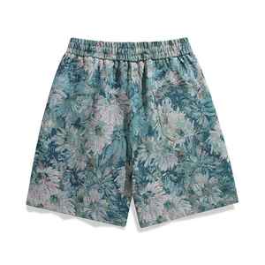 Shorts de bain imprimés de haute qualité, vente en gros directe d'usine, pour hommes et femmes, respirants, séchage rapide, taille élastique, polyester/coton - Product Image 4