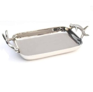 Bandeja Decorativa para Servir Pasteles, Pizzas y Comidas, Diseño Moderno, Bandeja Metálica de Lujo para Cocina y Catering - Product Image 4