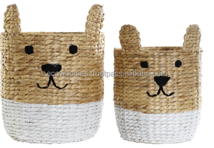 New Product R Hyacinth Woven Rattan Animal Shape Eco-Friendly Modern Luxury Storage <b>Basket</b> Toy Storage Gift Living Room Room - Product Image 4