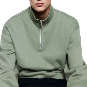 เสื้อสเวตเชิ้ตผู้ชายแบบซิปครึ่งตัว เสื้อสเวตเชิ้ตผู้ชายแบบสั่งทำพิเศษจากผ้าไผ่ เสื้อสเวตเชิ้ตผู้ชายแบบสวมหัวลำลอง เสื้อสเวตเชิ้ตคอกลมทรงโอเวอร์ไซส์ 2026 - Product Image 5