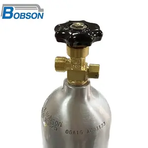 On/off valfli ISO standart 1800 psi 3000ml alüminyum CO2 hava deposu silindirleri