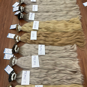 Extensions de cheveux humains vietnamiens bruts à pointe en I en kératine, double épaisseur, cuticules alignées, vente en gros - Product Image 6