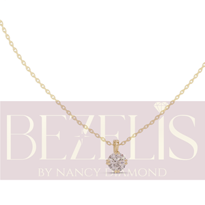 Collier pendentif solitaire en diamant de laboratoire taille poire en or jaune 14 carats pour femme, certifié IGI, avec chaîne délicate à 4 griffes - Product Image 2