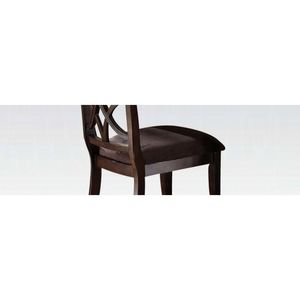 Set di 2 sedie da pranzo Keenan Brown in microfibra con finitura noce scuro - Product Image 2
