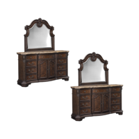 Commode de chambre à coucher de style européen simple et luxueux, meuble de rangement, coiffeuse avec miroir, prix de gros