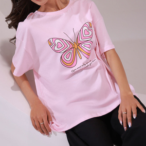 Camiseta informal estampada de verano para mujer, camiseta de algodón transpirable, ropa femenina cómoda y ligera de manga corta - Product Image 3