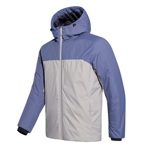 Men's Hooded Ski Jacket Color Blocked Synthetic Insulated <b>Waterproof</b> Gore-Tex Zipper Closure - Product Image 4