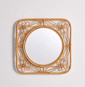 <b>Flower</b> Rattan <b>Mirror</b> Wall Decor Boho Style <b>Mirror</b> Wholesale Price Urban Ourfitters - Product Image 2