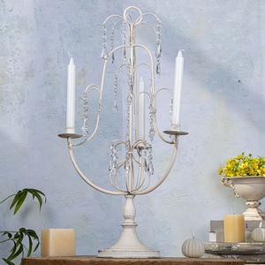 Porte-bougie en fer artisanal écologique de luxe pour la décoration de la maison, le hall d'hôtel et la décoration de villas de villégiature - Product Image 1