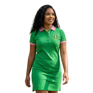 Vestido Polo Premium para Mujer, Diseño con Logotipo Bordado, Cuello en Contraste, Manga Corta, Algodón, Estilo Casual - Product Image 5