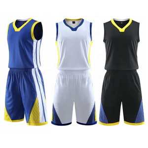 Maillot et short d'équipe de basketball pour hommes, en polyester doux uni, uniforme de sublimation, couleur personnalisée. - Product Image 2
