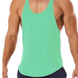 เสื้อกล้ามคอกลมสีเขียวสำหรับผู้ชาย แบบลำลอง ถักทอ สีพื้น ระบายอากาศได้ดี กระชับพอดีตัว - Product Image 1