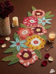Handmade Beaded Stripe Embroidered Polyester/Cotton <b>Table</b> <b>Runner</b> Decorative Hotel & Home Use Centerpiece Decoration - Product Image 2