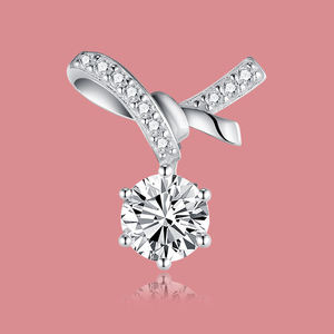 Pendientes de Diamantes Redondos Modernos para Mujer, Cultivados en Laboratorio, Certificados por IGI, Color D E F, Claridad VVS VS, Oro, Oro Rosa, Oro Blanco, Plata - Product Image 4