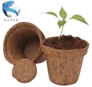 Pot de semis en fibre de coco naturelle - Contenant de culture biodégradable pour pépinière et horticulture |   Fibre de noix de coco naturelle - Product Image 2