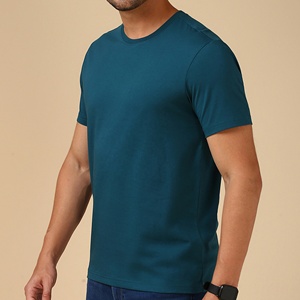 เสื้อยืดสีน้ำเงินกรมท่าสำหรับผู้ชาย ทรงปกติ คอกลม แขนสั้น ผ้าฝ้ายถัก ผลิตในบังกลาเทศ - Product Image 2