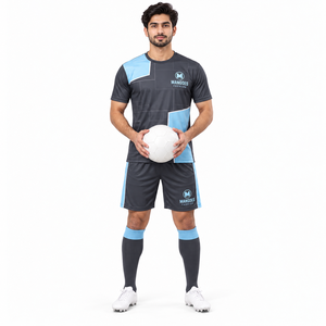 Tenue de football personnalisée pour hommes, maillot et short, vêtements de sport pour équipe adulte, respirant, séchage rapide, 100% polyester, kit d'entraînement - Product Image 4