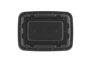 Rectangular Plastic Food <b>Container</b> With Lid Single Compartment BPA Free Simple Design Portable 58oz - Product Image 4