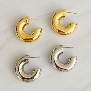 Orecchini a Cerchio Lucidi per Uso Quotidiano, Orecchini a Cerchio Vuoti alla Moda - Product Image 3