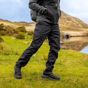 Men's <b>Black</b> Quick Dry Pants Slim Fit Zip Fly Water Resistant Outdoor Hiking <b>Trousers</b> With Pockets All Seasons Wear - Product Image 5