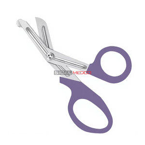 Ciseaux de traumatologie pour infirmières, 5,5 pouces, violets, en acier inoxydable de qualité allemande, pour premiers secours, bandages et coupes d'urgence médicales - Product Image 1