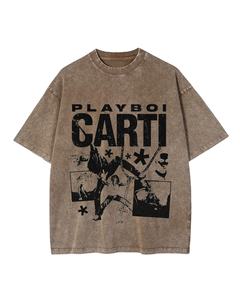 เสื้อยืดผ้าฝ้ายโอเวอร์ไซส์สำหรับผู้ชายทรงหลวมแขนสั้นพิมพ์ลายดิจิตอลสำหรับ2025 100% ออกแบบได้ตามต้องการ - Product Image 4