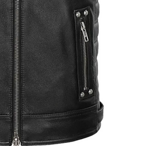 Gilet de moto en cuir personnalisé pour homme, gilet de motard en cuir véritable durable, services de production en gros OEM ODM - Product Image 6