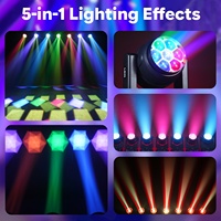 Projecteurs LED mobiles 200W RGBW 4-en-1 Bee Eye avec zoom, pour éclairage de scène, discothèque, DJ, bar, soirée, DMX