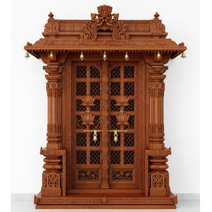 Marco de Puerta de Madera de Teca Sólida Hecho a Mano, Diseño Maharaja Premium Personalizado, Desmontable, Duradero, Precio de Fábrica, EE. UU. - Product Image 1