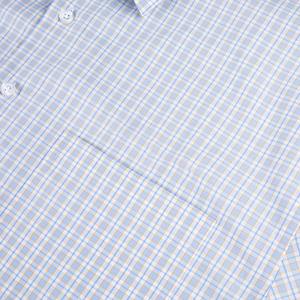 Camisas Casuales de Manga Corta para Hombre, Corte Slim Fit, Juveniles, con Rayas de Burbujas, Tela Popelina, Cierre de Botones, Bolsillos, Transpirables - Product Image 4