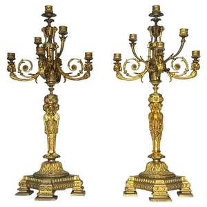 Ensemble de porte-bougies modernes en métal argenté, hauts et fins, pour bougies coniques, centre de table décoratif minimaliste - Product Image 2