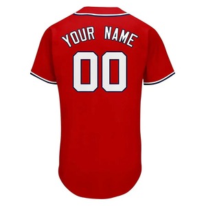 เสื้อเบสบอลพิมพ์ลาย OEM สีแดงสำหรับผู้ชาย พร้อมดีไซน์แบบ USA เสื้อซอฟต์บอลแบบกำหนดเองได้สำหรับทุกเพศ - Product Image 2