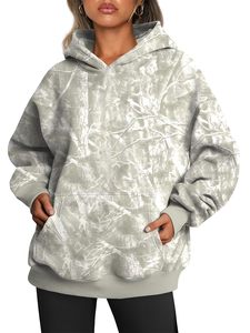 Sudadera con Capucha de Camuflaje para Mujer, Estilo Holgado, de Forro Polar, para Caza, Casual, para Exteriores y Uso Diario - Product Image 2