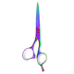 Custom Logo Tegra Surgical Professional Right-Handed 28 <b>Teeth</b> Sharp Blade Tip Medium Rubber Handle 4Cr13 Stainless Hair Scissor - Product Image 2