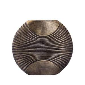 Vase à fleurs en aluminium moderne et élégant, finition mate, personnalisable, pour salon, centre de table de mariage - Product Image 1