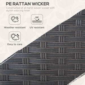 Divano da Esterno a 3 Posti in Rattan PE Beige con Cuscini e Braccioli Effetto Legno per Ville e Strutture Sportive - Product Image 5