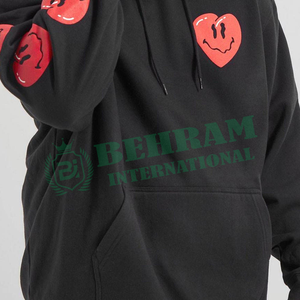Customized Unisex <b>Thick</b> <b>Fleece</b> Winter Pullover Hoodie-Breathable Quick Dry Polyester/Cotton Solid Color Long 2 Pcs - Product Image 2